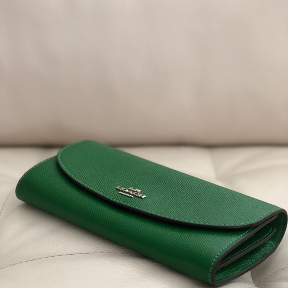 COACH SLIM ENVELOPE WALLET GREEN F54009 - Picture 3 of 6